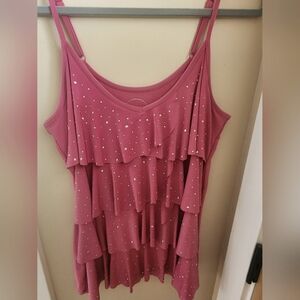 Brand new strapped pink top INC XL